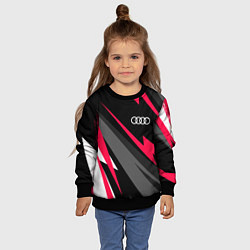 Свитшот детский Audi fast lines, цвет: 3D-черный — фото 2