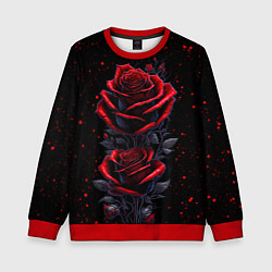 Детский свитшот Готические розы в космосе