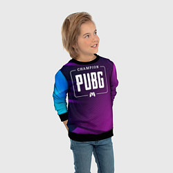 Свитшот детский PUBG gaming champion: рамка с лого и джойстиком на, цвет: 3D-черный — фото 2