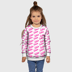Свитшот детский Барби Паттерн, цвет: 3D-белый — фото 2