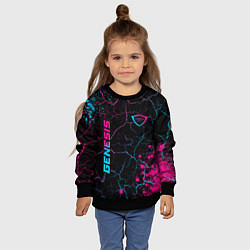 Свитшот детский Genesis - neon gradient: надпись, символ, цвет: 3D-черный — фото 2