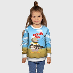 Свитшот детский Цыпленок - Чикен Ган, цвет: 3D-белый — фото 2