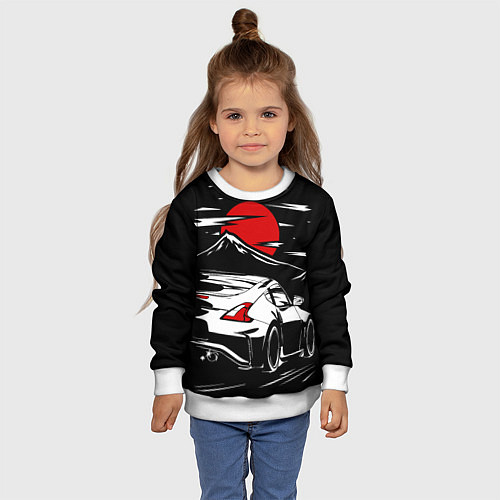 Детский свитшот Nissan 370Z / 3D-Белый – фото 4
