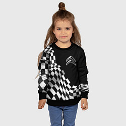 Свитшот детский Citroen racing flag, цвет: 3D-черный — фото 2