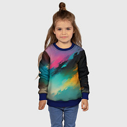 Свитшот детский Абстрактный туман, цвет: 3D-синий — фото 2