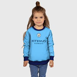 Свитшот детский Джек Грилиш Манчестер Сити форма 2223 домашняя, цвет: 3D-синий — фото 2
