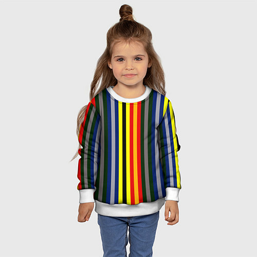 Детский свитшот Полосы школа чародейства и волшебства / 3D-Белый – фото 4