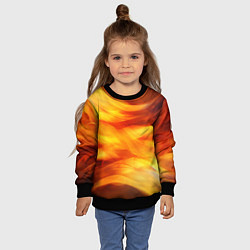 Свитшот детский Огонь: арт нейросети, цвет: 3D-черный — фото 2