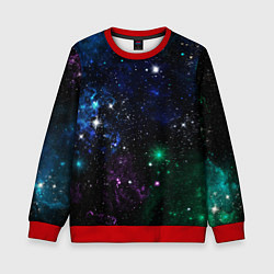 Свитшот детский Космос Звёздное небо, цвет: 3D-красный