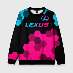 Детский свитшот Lexus - neon gradient: символ сверху
