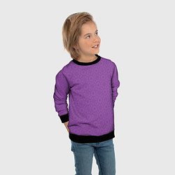 Свитшот детский Сиреневого цвета с узорами, цвет: 3D-черный — фото 2