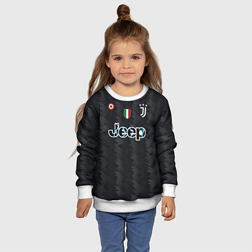 Детский свитшот Криштиану Роналду Ювентус форма 2223 гостевая / 3D-Белый – фото 4