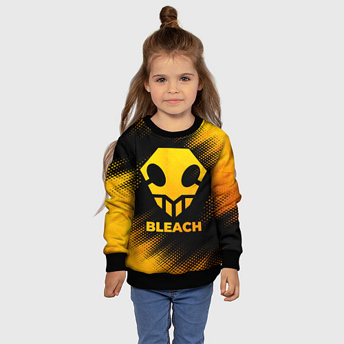 Детский свитшот Bleach - gold gradient / 3D-Черный – фото 4