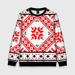 Свитшот детский Удмуртский стиль, цвет: 3D-черный