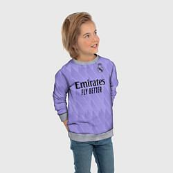 Свитшот детский Винисиус Жуниор Реал Мадрид форма 2223 гостевая, цвет: 3D-меланж — фото 2