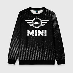 Свитшот детский Mini с потертостями на темном фоне, цвет: 3D-черный