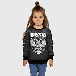 Свитшот детский Russia - герб РФ, цвет: 3D-черный — фото 2