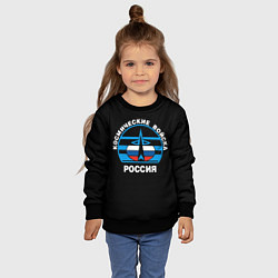 Свитшот детский Космические войска России, цвет: 3D-черный — фото 2