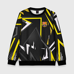 Свитшот детский ФК Барселона эмблема, цвет: 3D-черный