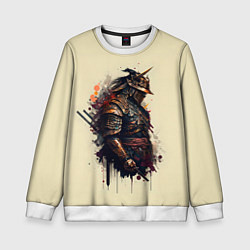 Детский свитшот Самурай с двумя мечами - нейросеть