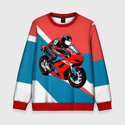 Детский свитшот Нарисованный мотоциклист