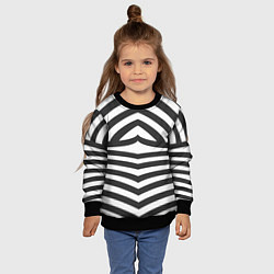 Свитшот детский Классическая полоска костюма Барби, цвет: 3D-черный — фото 2