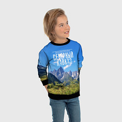 Свитшот детский Фото гор, цвет: 3D-черный — фото 2