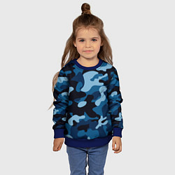 Свитшот детский Морской хаки, цвет: 3D-синий — фото 2