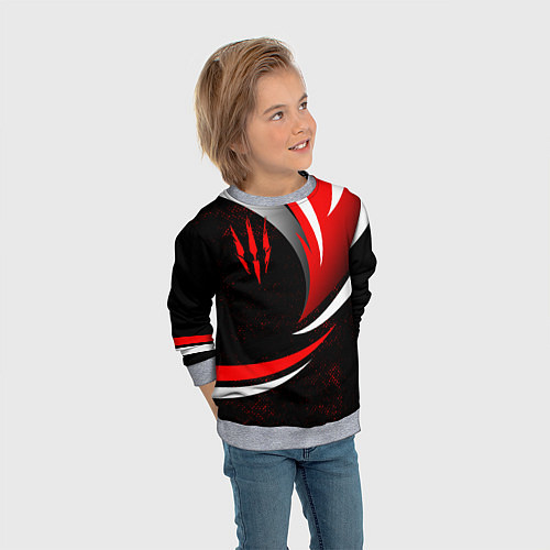 Детский свитшот Ведьмак - спортивная униформа / 3D-Меланж – фото 3