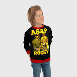 Свитшот детский Asap Rocky, rapper, цвет: 3D-красный — фото 2