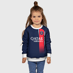 Свитшот детский Лионель Месси форма ПСЖ 2324 домашняя, цвет: 3D-белый — фото 2