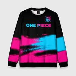 Детский свитшот One Piece - neon gradient: символ сверху