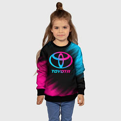 Свитшот детский Toyota - neon gradient, цвет: 3D-черный — фото 2