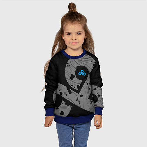 Детский свитшот Форма Cloud 9 black / 3D-Синий – фото 4