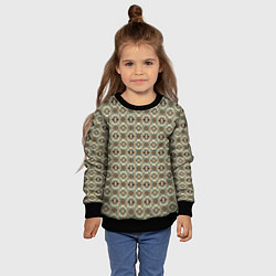 Свитшот детский Золотисто-коричневая симметрия, цвет: 3D-черный — фото 2