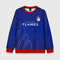 Свитшот детский Форма Copenhagen Flames, цвет: 3D-красный