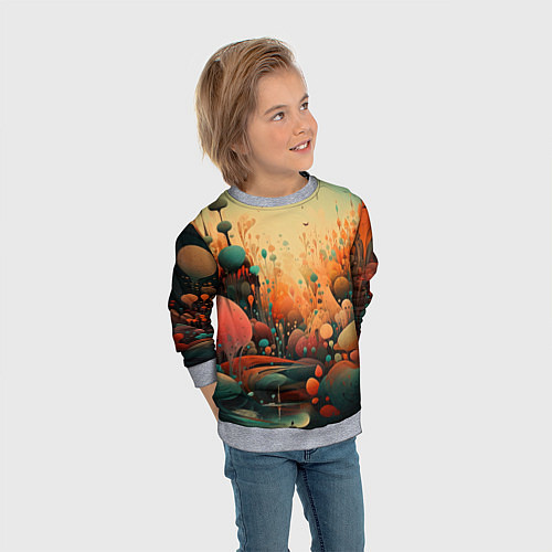 Детский свитшот Загадочное измерение / 3D-Меланж – фото 3