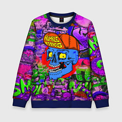 Детский свитшот Humble minds - skull - graffiti