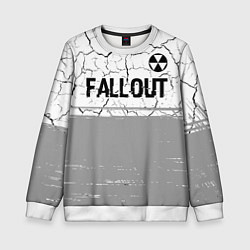 Детский свитшот Fallout glitch на светлом фоне: символ сверху