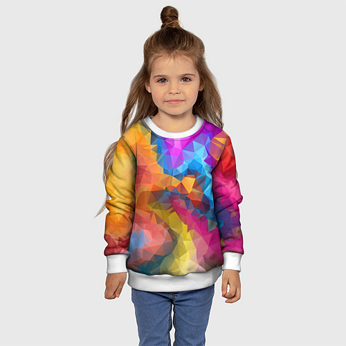 Детский свитшот Super colors / 3D-Белый – фото 4