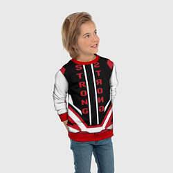 Свитшот детский Сильный, цвет: 3D-красный — фото 2