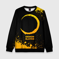 Детский свитшот Demon Slayer - gold gradient