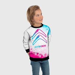 Свитшот детский Citroen neon gradient style, цвет: 3D-черный — фото 2