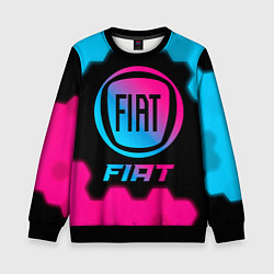 Свитшот детский Fiat - neon gradient, цвет: 3D-черный