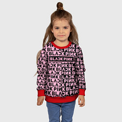 Свитшот детский Blackpink - pink text, цвет: 3D-красный — фото 2