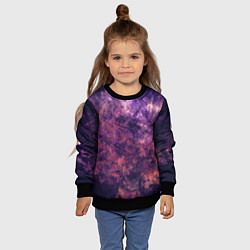Свитшот детский Текстура - Purple galaxy, цвет: 3D-черный — фото 2