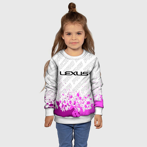 Детский свитшот Lexus pro racing: символ сверху / 3D-Белый – фото 4