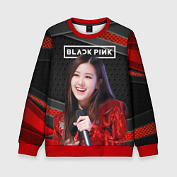 Детский свитшот Rose Blackpink black red