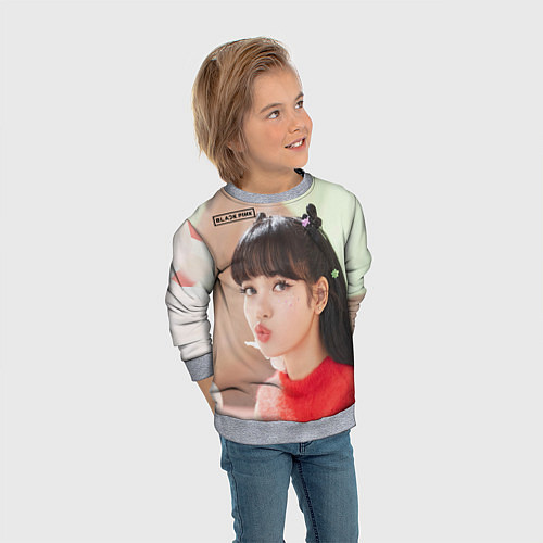 Детский свитшот Blackpink Lisa / 3D-Меланж – фото 3