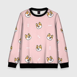 Детский свитшот Pink corgi